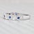 New Coast 0.23ctw Diamond Blue Sapphire Band 14k Gold Size 6.5 Wedding Ring For Sale In Greensboro - Image 6 of 9