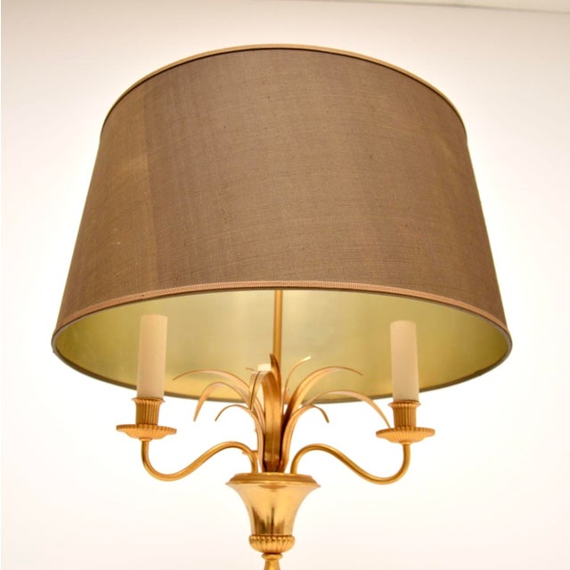 1970s Vintage French Brass Floor Lamp, 1970s For Sale - Image 5 of 8