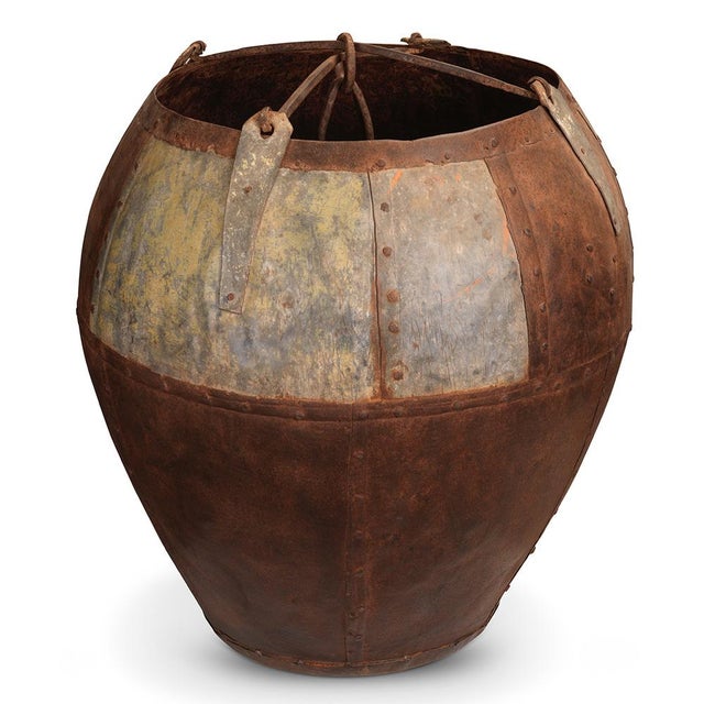 Vintage Iron Water Bucket, 1940s For Sale - Image 4 of 6
