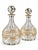 Mid 20th Century Pair of Hand-Painted Crystal Decanters With Faceted Stoppers For Sale - Image 5 of 5