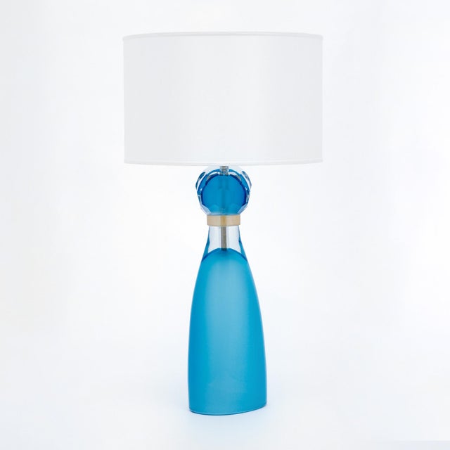 2020s Murano Glass Aqua Blue Lamps For Sale - Image 5 of 9