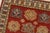 Kazak Rug 3’11” X 5’3” Red Wool Tribal Hand-Knotted Oriental Carpet For Sale In Philadelphia - Image 6 of 12