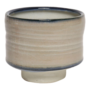 Petite Vintage Gray and Blue Studio Stoneware Vessel/Bud Vase by Deanna Nichols