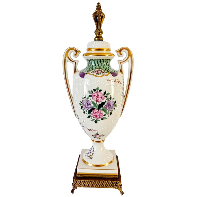 Antique 19th Century Edmé Samson Hand-Painted Armorial Urns With Gilt Bronze Mounts - Pair For Sale - Image 15 of 17