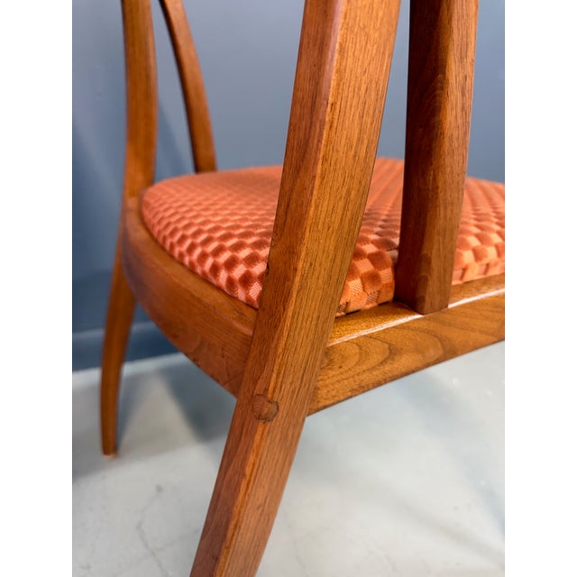 1950s Attributed to Barney Flagg for Drexel Walnut Dining Chairs Set of Six For Sale - Image 10 of 12