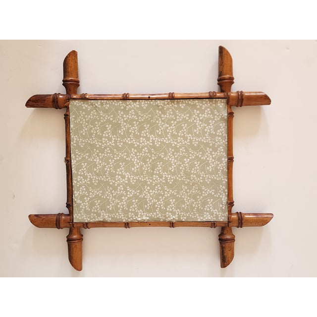 Antique French Faux Bamboo Wall Mirror For Sale - Image 4 of 12