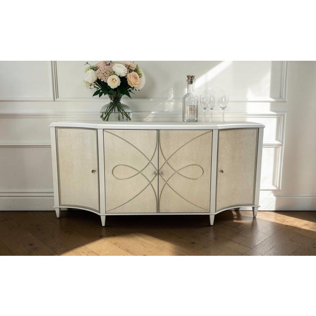 Caracole Eye Candy Serpentine Sideboard or Credenza. Features a stunning curved front with luscious Birdseye Maple top,...