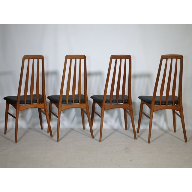 Black Mid-Century Modern Teak Dining Chairs by Niels Koefoed for Hornslet, 1960s, Set of 4 For Sale - Image 8 of 14