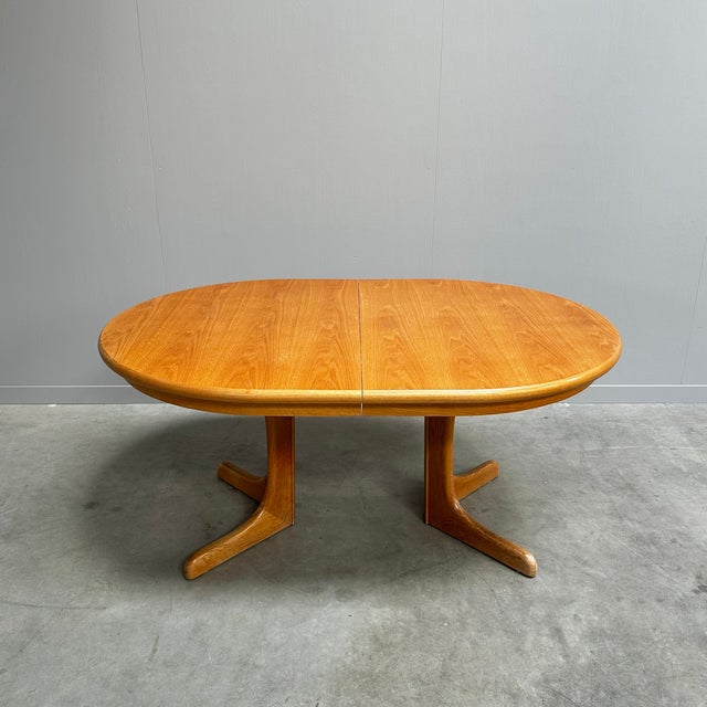 Scandinavian Extendable Oval Dining Table For Sale - Image 9 of 11