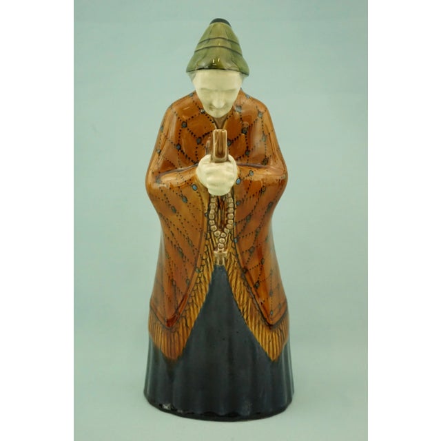 20th Century Ceramic Sculpture of a Woman with a Bible and Rosary by Michael Powolny for Wiener Keramik, Austria For Sale - Image 8 of 18
