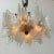 1950s Small Swedish Mid-Century Modern Chandelier / Pendant, Slumped Glass and Brass For Sale - Image 5 of 12