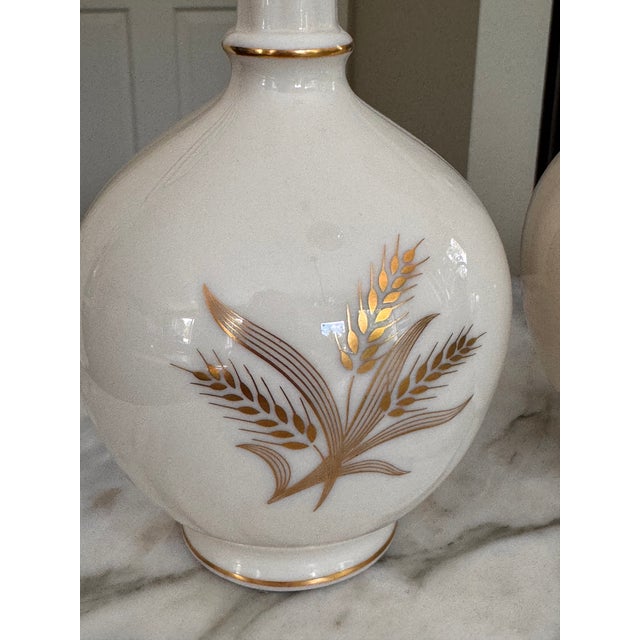 Antique Sheaf of Wheat Lenox Vase Pair - Set of Two For Sale - Image 14 of 15