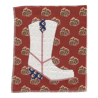 Ruby Claire the Cowboy Boot by Willa Heart in Brimfield Black Frame, Mini Art Print For Sale