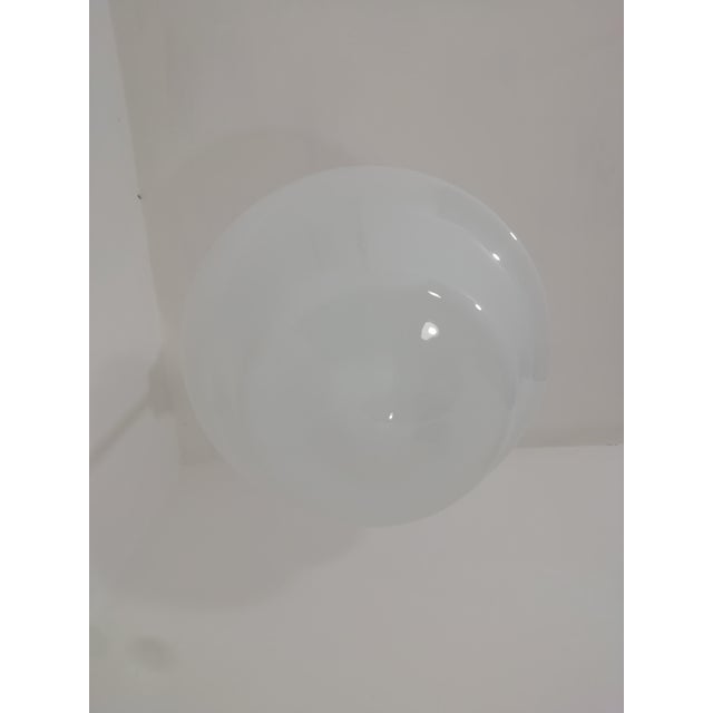 Art Deco Pendant Lamps in Opal Glass, 1940s, Set of 2 For Sale - Image 9 of 11