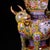 Chinese Yellow Ground Famille Rose Porcelain Zun Vase With Bull Handles For Sale - Image 9 of 9