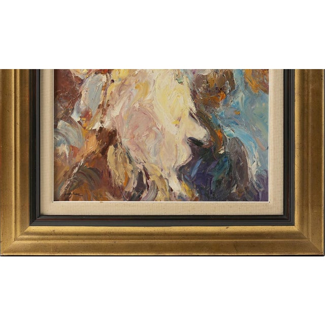 Pedro Bueno, Painting of a Lady, Oil on Canvas, Framed For Sale - Image 6 of 8