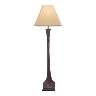 1960s Verdigris Bronze Floor Lamp For Sale