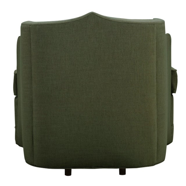 Not Yet Made - Made To Order Aveline Chair, Moss Linen For Sale - Image 5 of 7