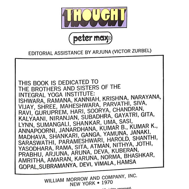 MAX, Peter William Morrow and Company, Inc. 1970 5 3/4" x 5 3/4"