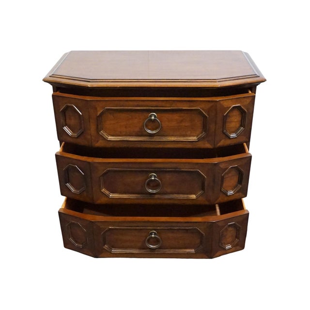 2010s Bernhardt Furniture Solid Cherry Italian Neoclassical Tuscan Style 36" Bachelor's Chest / Nightstand 327-230 For Sale - Image 5 of 14