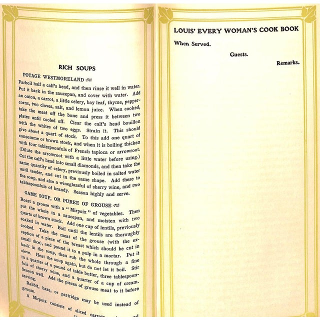 "Louis' Every Woman's Cook Book" 1910 Muckensturm, Louis For Sale - Image 10 of 10
