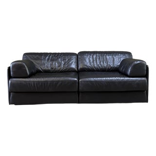 Model DS-76 Daybed and Sofa in Black Leather by de Sede, 1980s, Set of 2 For Sale