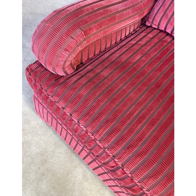 Lounge Chair by Greenbaum Interiors & Showrooms in a Brick Red Cord Fabric For Sale - Image 12 of 14