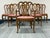 Brown French Art Nouveau Inspired Dining Chair ~ Set of 6 For Sale - Image 8 of 8