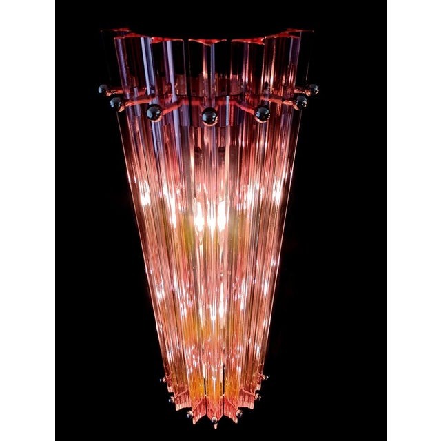 Mid-Century Italian Pink Murano Glass Wall Sconces, 1990s, Set of 4 For Sale - Image 13 of 17