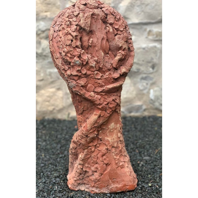 Late 20th Century Terra-Cotta Head/Bust Sculpture For Sale - Image 5 of 7