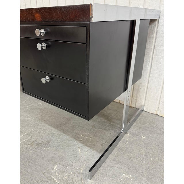 Wood Mid-Century Modern Hugh Acton Style Rosewood Executive Desk For Sale - Image 7 of 13