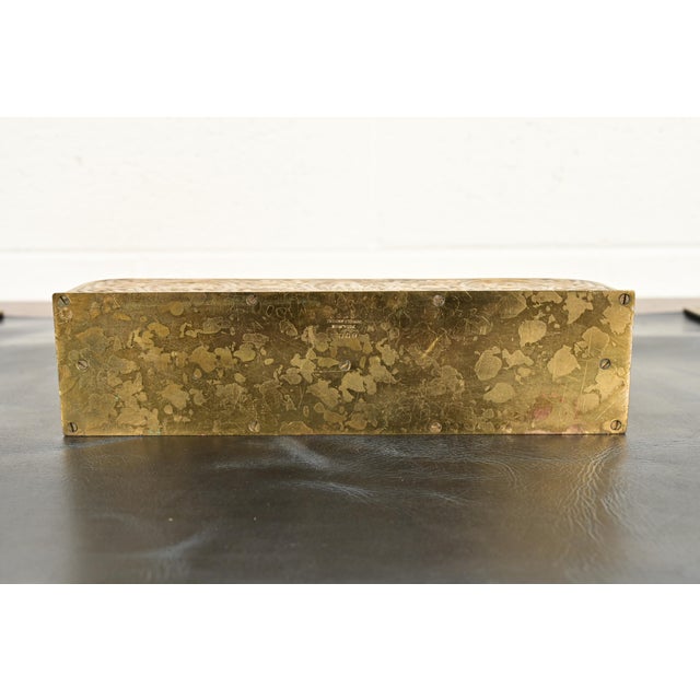 Tiffany Studios New York Zodiac Pattern Bronze Doré Letter Rack For Sale - Image 14 of 17