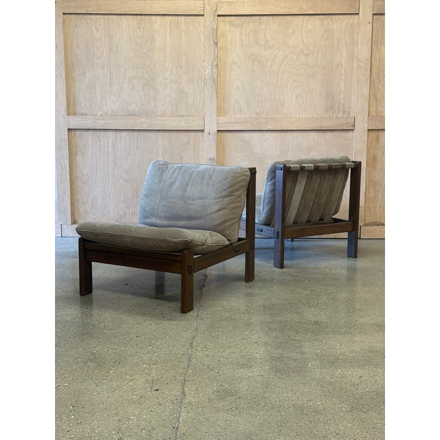 1970s Dutch Oak Lounge Chair For Sale - Image 5 of 8