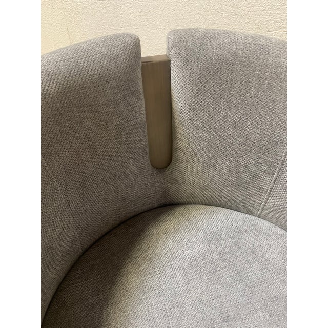 2020s Bently Gray and Gold Armchair Dining Chair For Sale - Image 5 of 6
