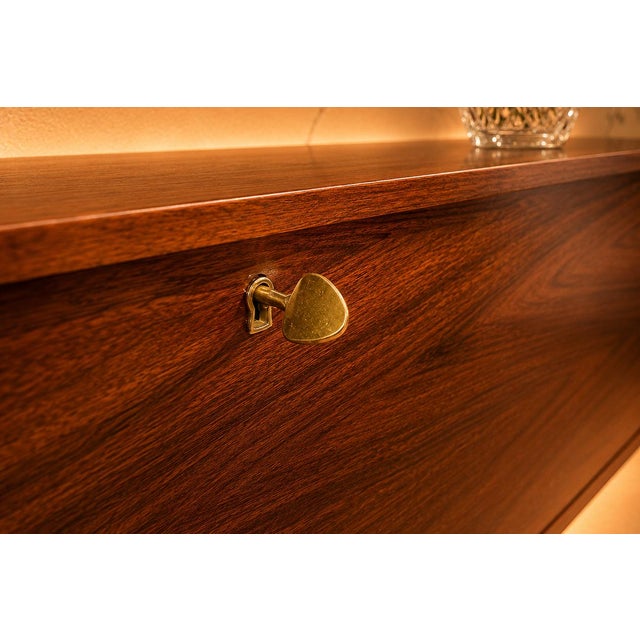 Brazilian Modern Floating Bar / Sideboard in Hardwood by Carlo Hauner, 1950s For Sale In New York - Image 6 of 18