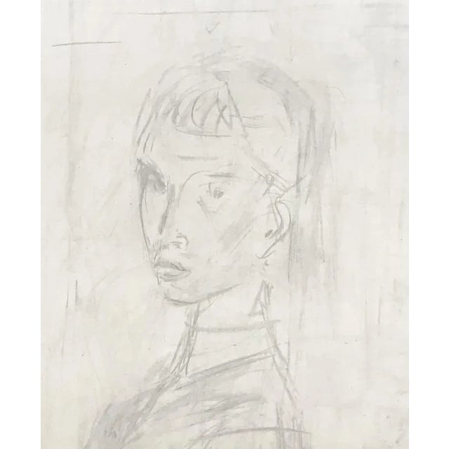Henri Fehr, En tenue de soirée, 1935, Pencil on Paper For Sale - Image 4 of 7