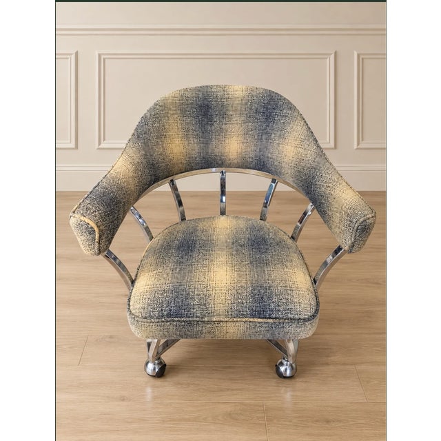 Pair of Vintage Swivel Chairs 1970's For Sale In Los Angeles - Image 6 of 9