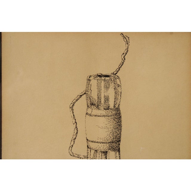 Unsigned Ink Stipple Drawing, Chianti For Sale - Image 10 of 12