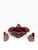Red Rare Signed Antique 1880s English Samuel Lear "Mossed Ware" Sand Majolica 3-Piece Garniture Set For Sale - Image 8 of 11
