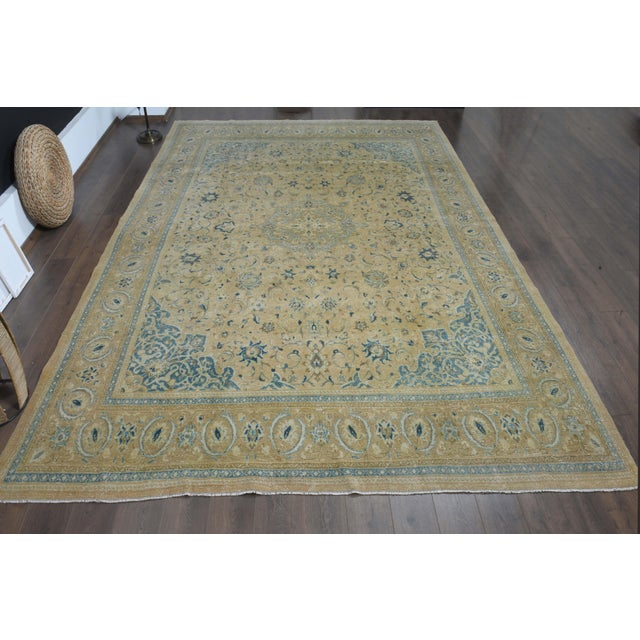 Vintage Persian Hand-Knotted area rug is a semi-antique vintage area rug. The '70s Eastern region of Anatolian's unique...