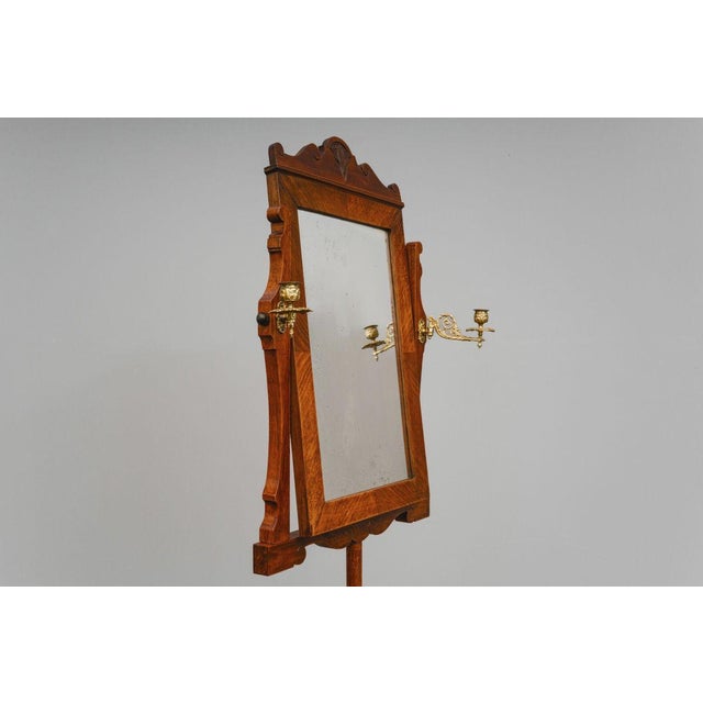 Art Nouveau Vanity Mirror in Walnut, 1900s For Sale - Image 10 of 18