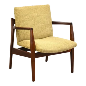 Jens Risom Walnut Lounge Chair