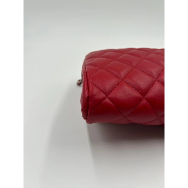 Red Chanel Red Quilted Leather New Clutch Bag 2013 For Sale - Image 8 of 12