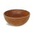 Simple smooth teak wood bowl. Each unique in beautiful natural tones and grain. Each is sold individually.