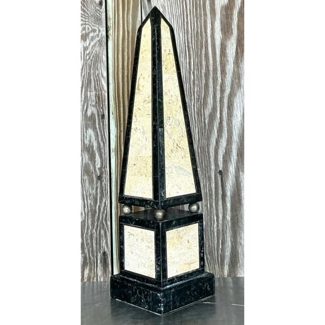 Boho Chic Vintage Boho Tessellated Stone Obelisk For Sale - Image 3 of 4