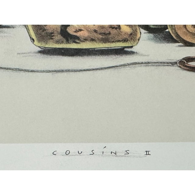 This lithograph is Swedish artist and actor Lasse Åberg. He is known for his pop-art Disneyana style. This artwork is a...