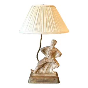 Vintage Heifetz Hand Carved Russian Cossack Table Lamp