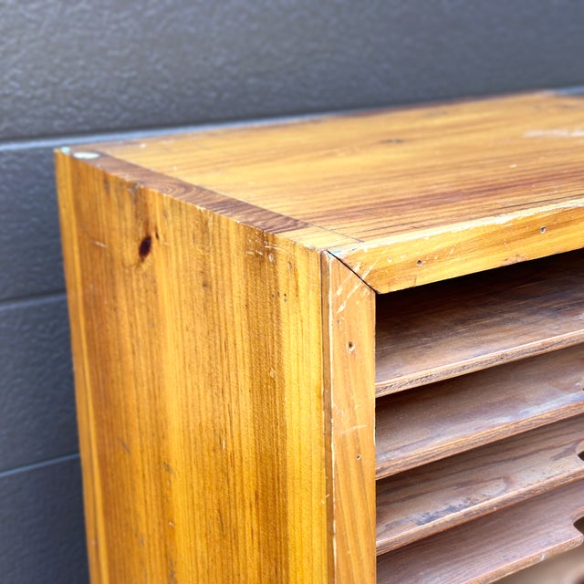 Mid 20th Century Mid-Century Rustic Pine Paper Sorter Desk Organizer For Sale - Image 5 of 12