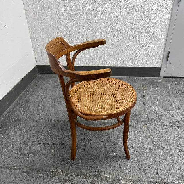 Thonet Bentwood Cane Seat Armchair, Vintage For Sale - Image 4 of 12