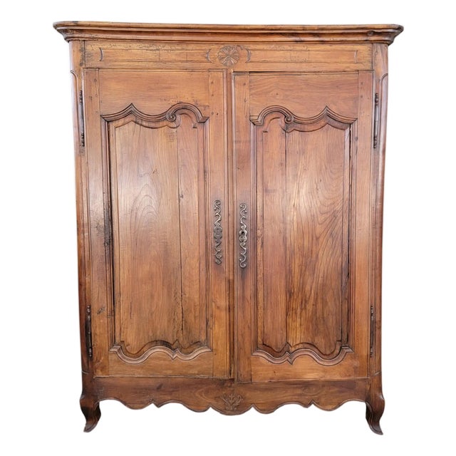 Antique Rustic Country French Cabinet / Armoire Circa. 1800 Louis XV For Sale